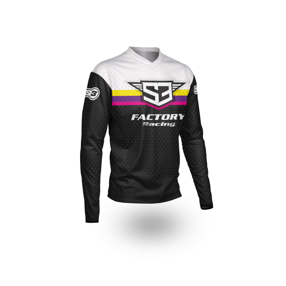 TRICOU ENDURO S3 RACING BLACK - PINK