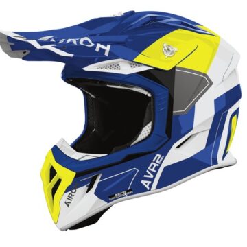 Casca AIROH AVIATOR Ace 2 Shield Blue/ Yellow Glossy