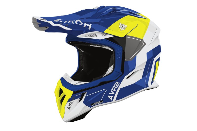 Casca AIROH AVIATOR Ace 2 Shield Blue/ Yellow Glossy