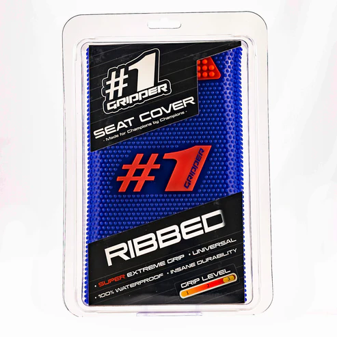 ONEGRIPPER #1 RIBBED Seat Cover - Blue/Red - imagine 2