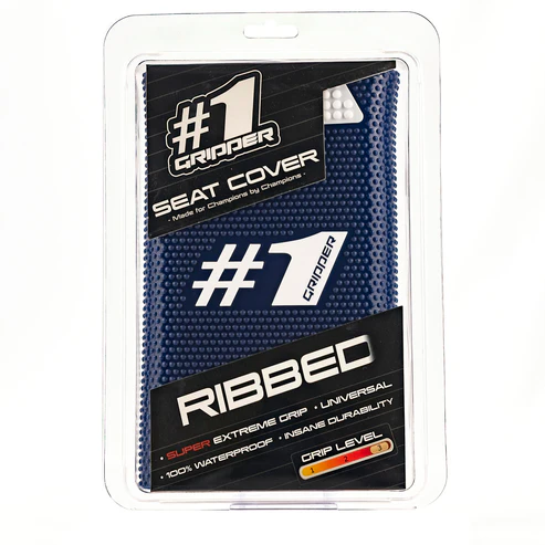 ONEGRIPPER #1 RIBBED Seat Cover - Dark Blue/White - imagine 2