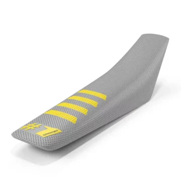 ONEGRIPPER #1 RIBBED Seat Cover - Light Grey/Yellow
