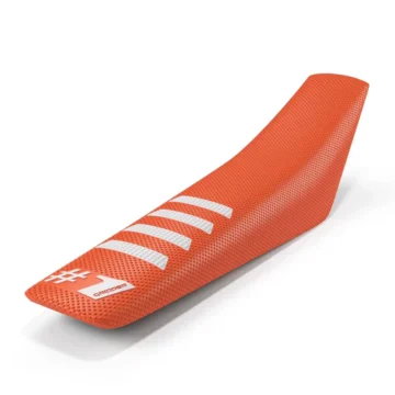 ONEGRIPPER #1 RIBBED Seat Cover - Orange/White