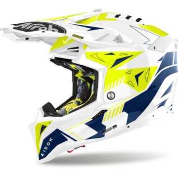 Casca AIROH AVIATOR 3 SPIN Yellow/ Blue